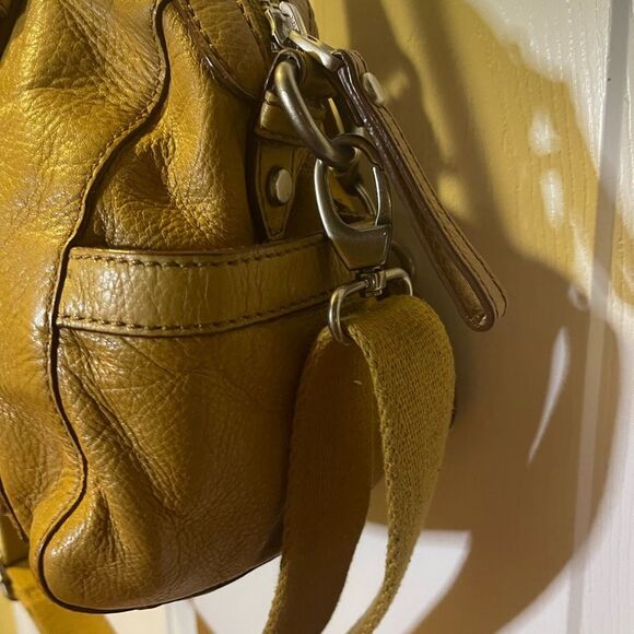 Fossil long live vintage Pebbled Leather Marlow tan Satchel/Shoulder bag . - Picture 4 of 14